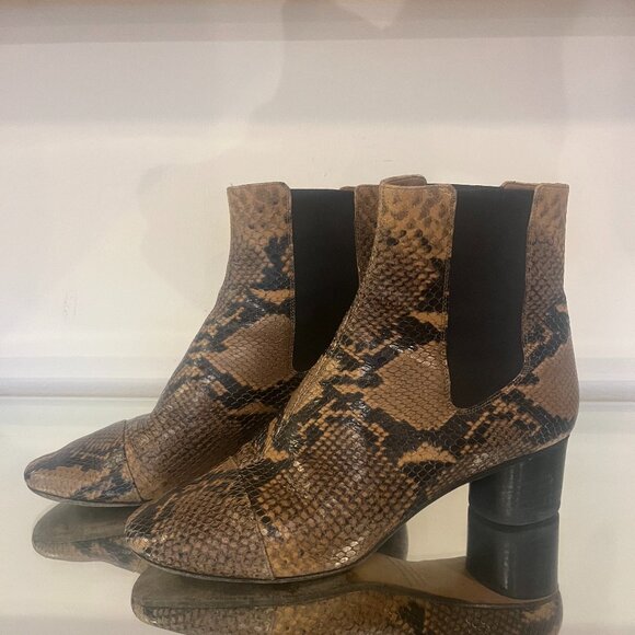 Isabel Marant Snake Embossed Leather Boots - Picture 1 of 3